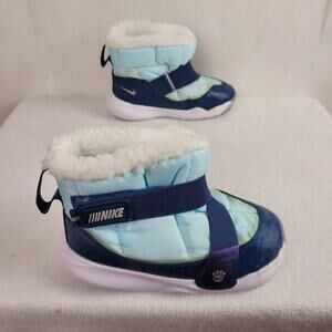 Nike Flex Advance SE Glacier Blue Fleece Lined Toddler Boots Size 10C